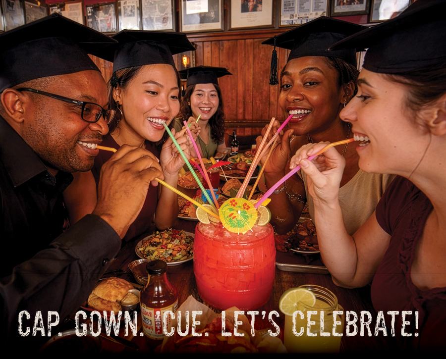Cap. Gown. 'Cue. Let's Celebrate!