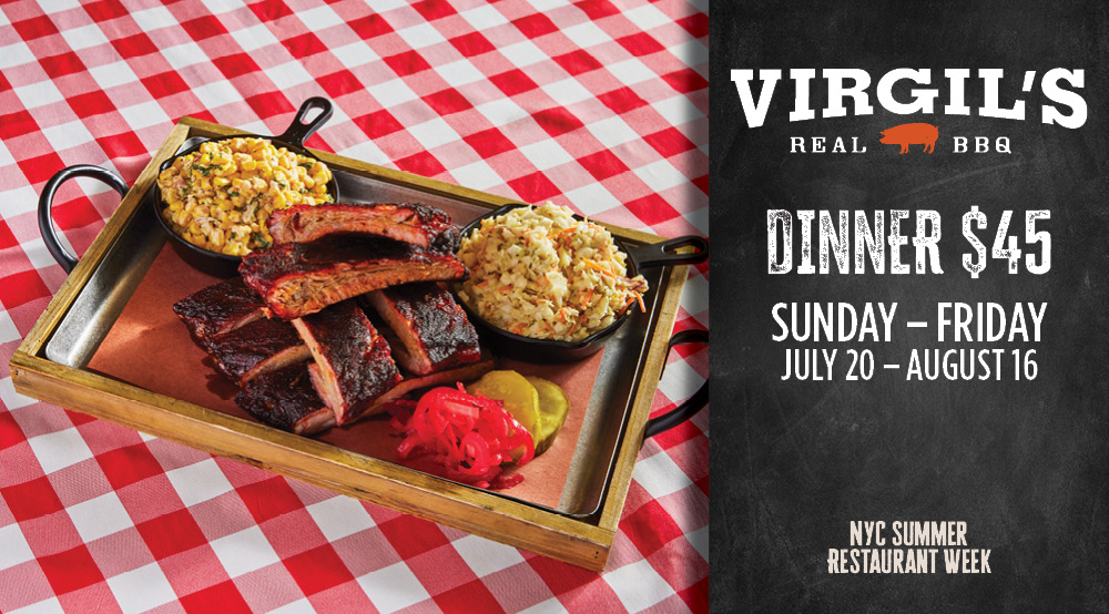 Virgil's Dinner | Sunday – Friday | $45